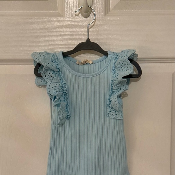 Jessica Simpson Other - Jessica Simpson Light Blue Ruffled Tank Top